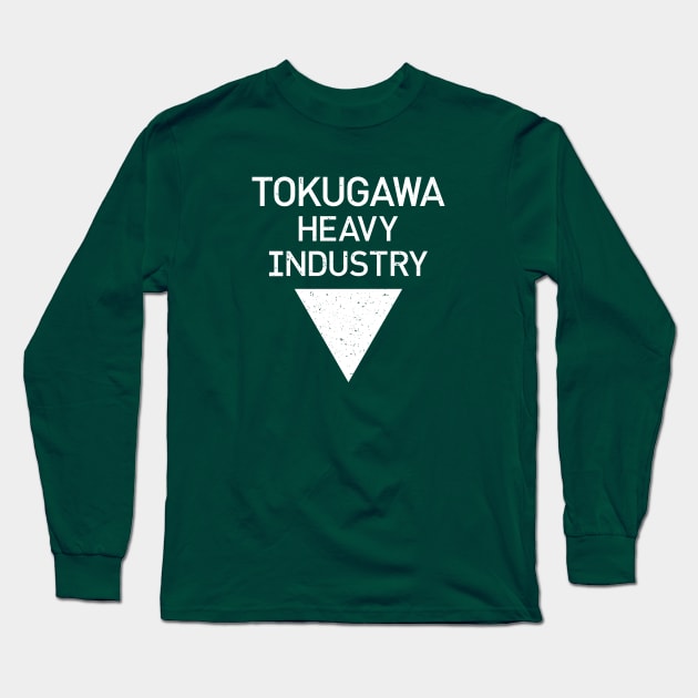 TOKUGAWA HEAVY INDUSTRY [white - distressed] Long Sleeve T-Shirt by DCLawrenceUK